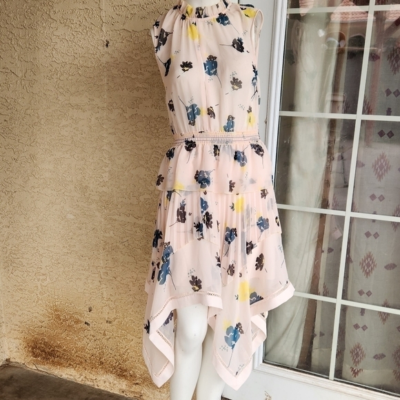 Self-Portrait Asymmetric Graphic Floral-Print Dress - Picture 8 of 9